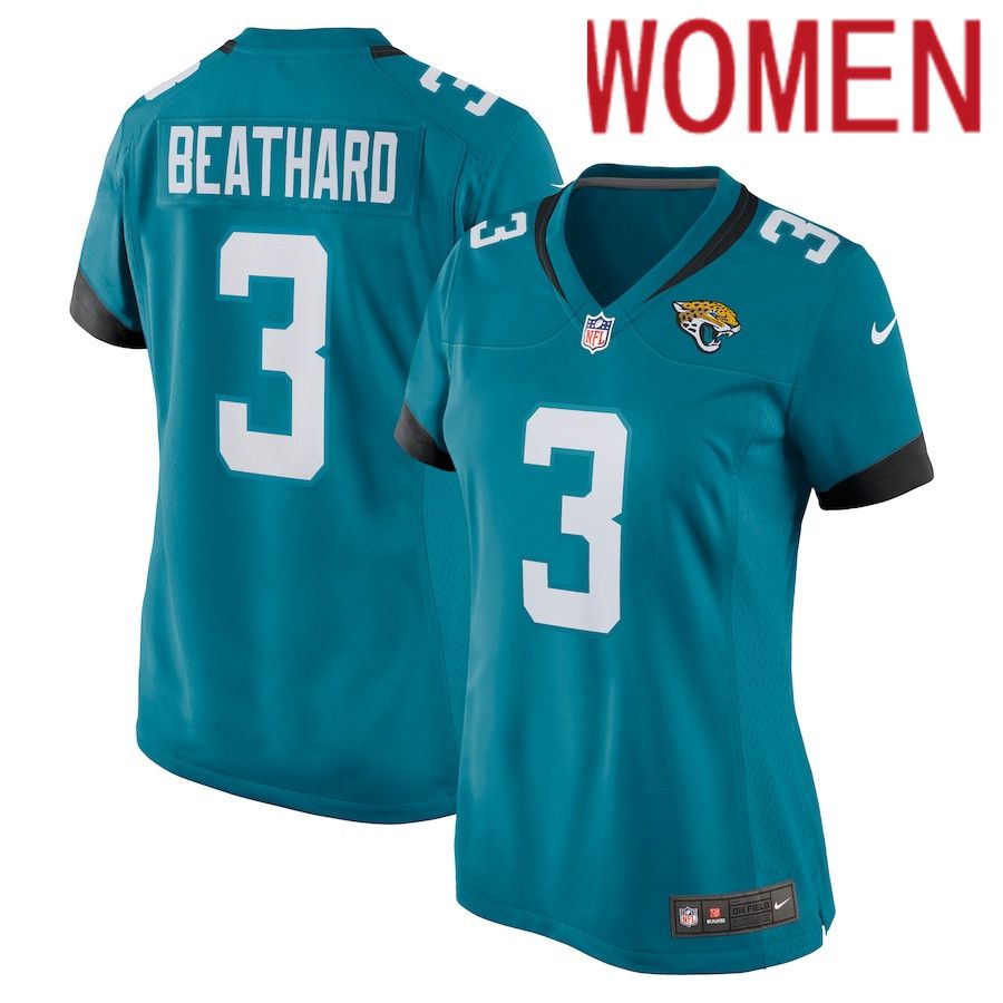 Women Jacksonville Jaguars #3 C.J. Beathard Nike Green Nike Game NFL Jersey->women nfl jersey->Women Jersey